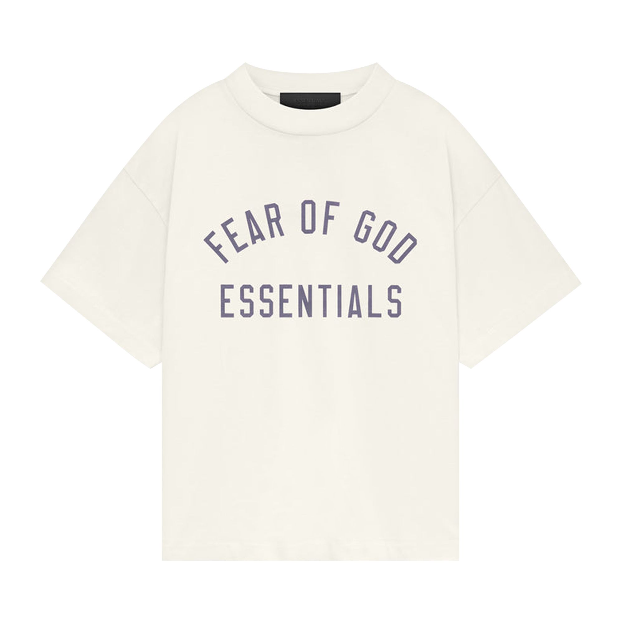 Pre-owned Essentials Fear Of God  Tri-blend Crewneck Tee 'shell' In Cream