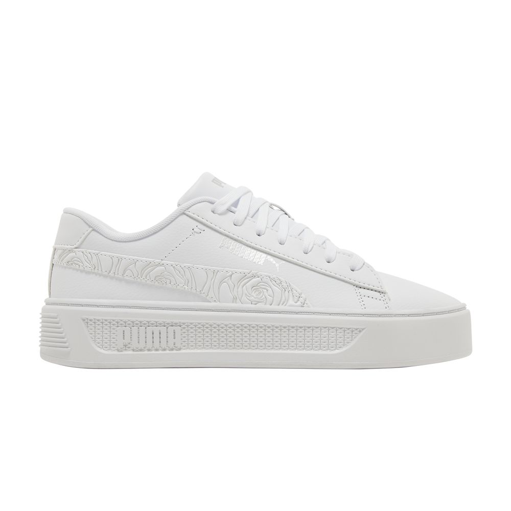 Puma Wmns Smash Platform v3 'White Silver Rose' | Women's Size 10.5 - 397578-01