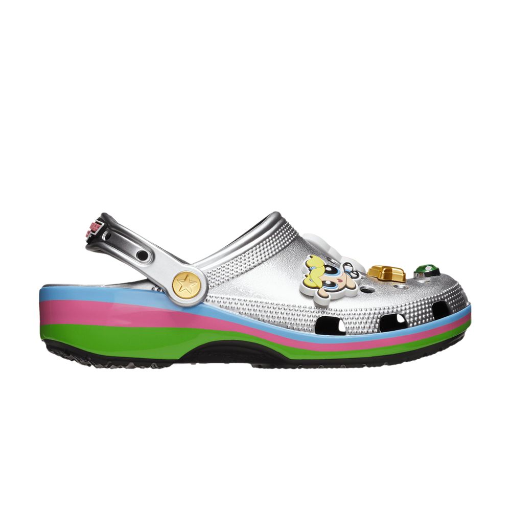 Pre-owned Crocs The Powerpuff Girls X Classic Clog 'metallic Silver'