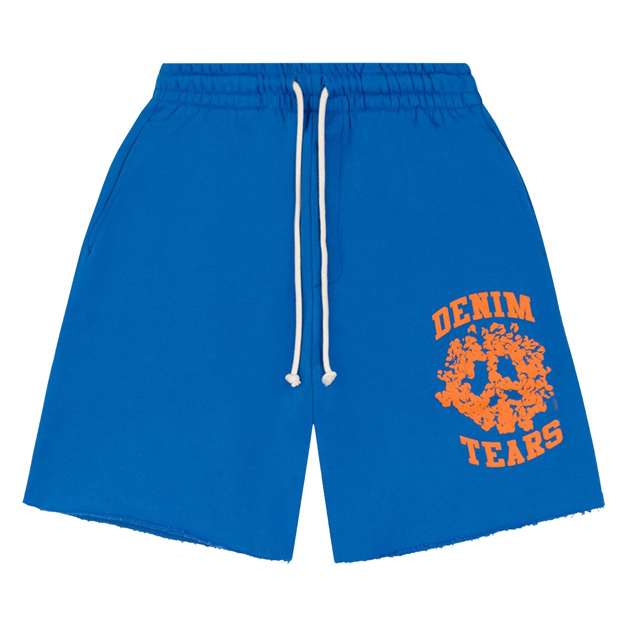 Pre-owned Denim Tears Denim University Sweat Shorts 'royal Blue' | Men's Size L