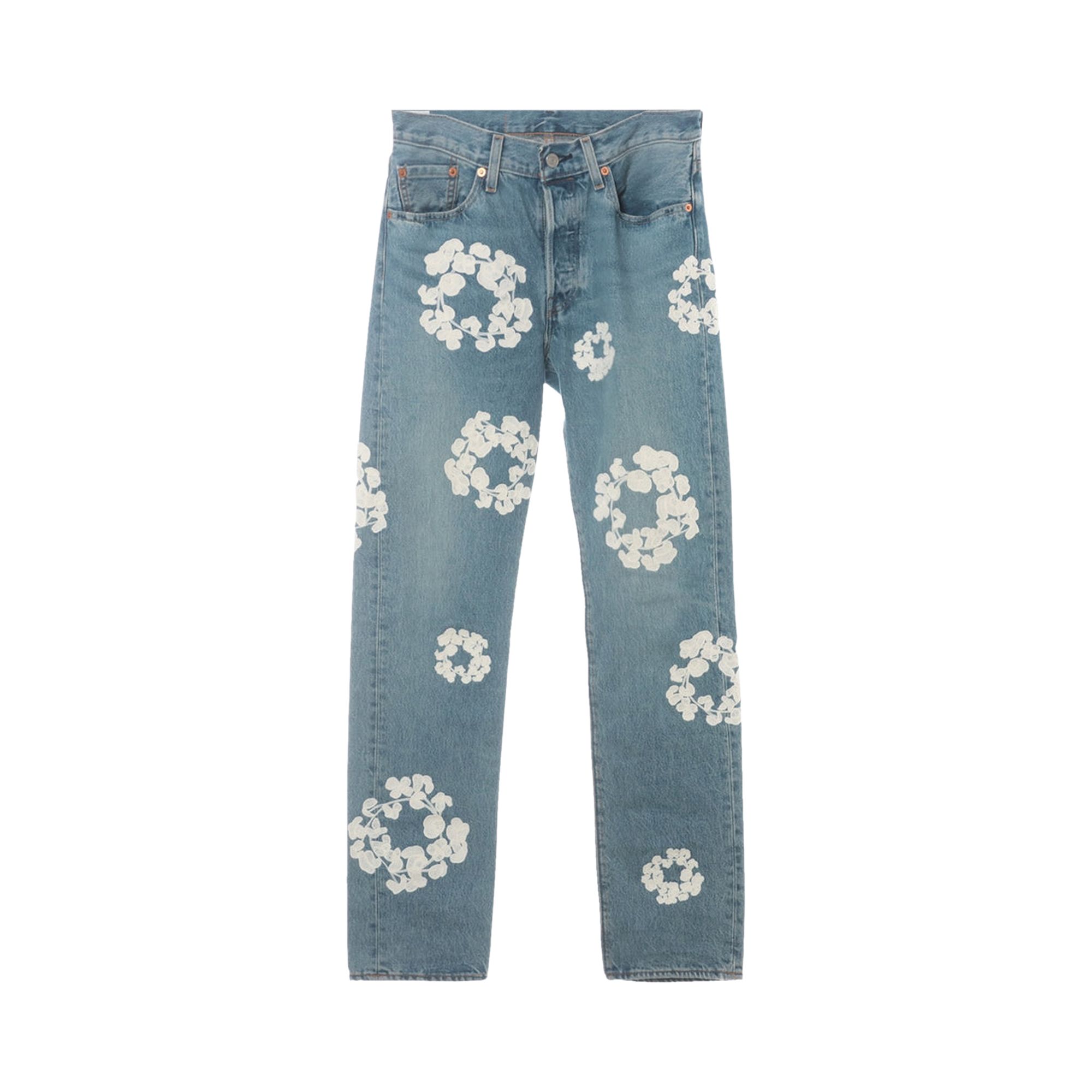 Pre-owned Levi's X Denim Tears Logo Japan Embroidered Denim Jeans 'blue' | Men's Size 36