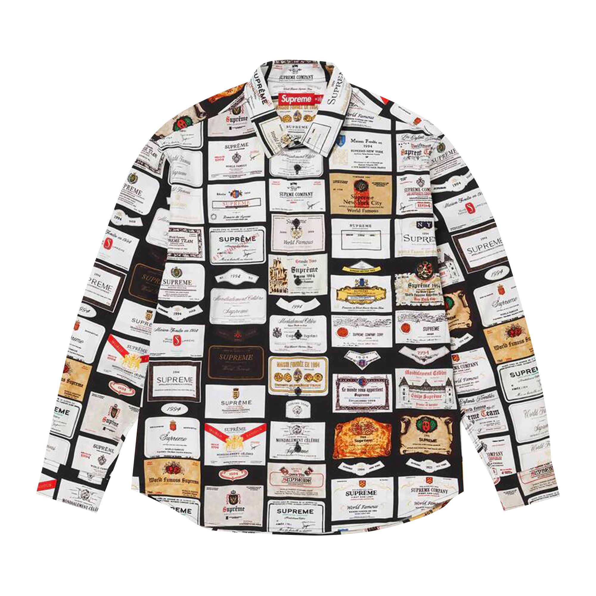 Supreme Label Shirt 'Black' | Men's Size XL