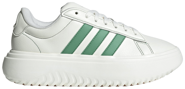 Adidas Wmns Grand Court Platform White Preloved Green