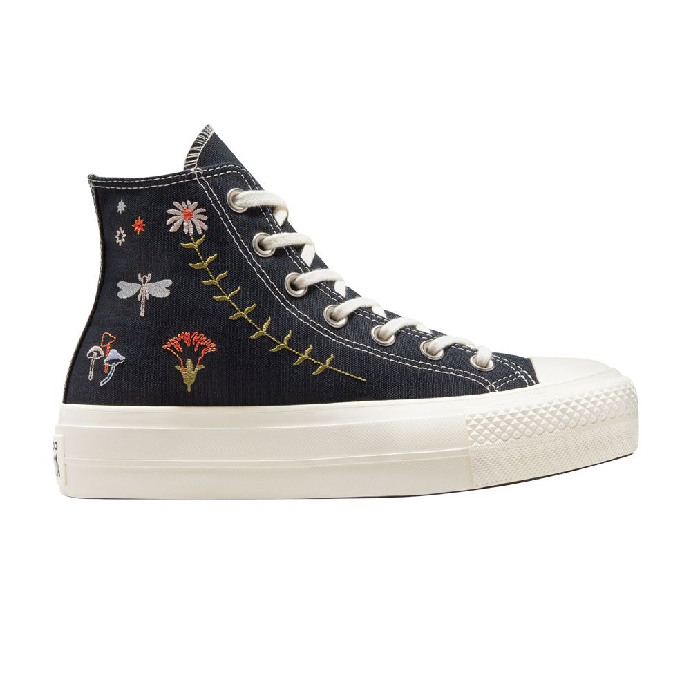 Pre-owned Converse Wmns Chuck Taylor All Star Lift Platform High 'enchanted Garden' In Black