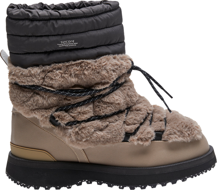 BOWER TRab HI FUR Taupe Black