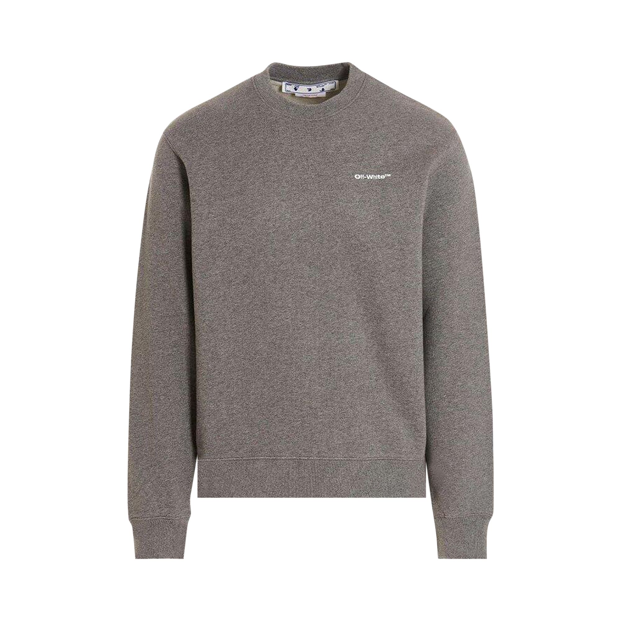 Pre-owned Off-white Wave Outline Diag Sweatshirt 'grey'