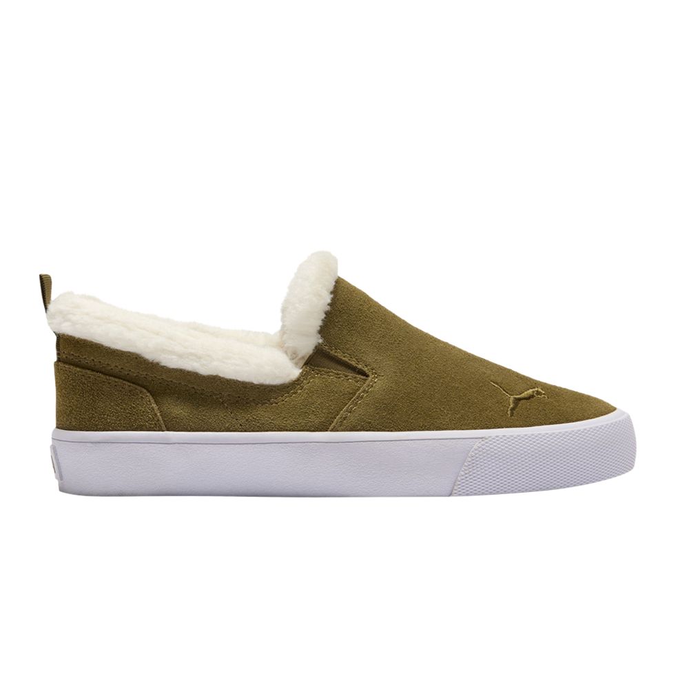 Pre-owned Puma Wmns Bari Comfort Slip-on 'sherpa - Wild Willow' In Green