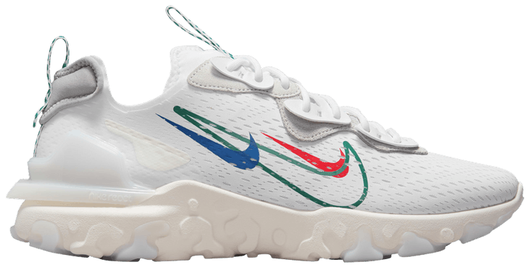 React Vision Multi Swoosh   White Green Noise