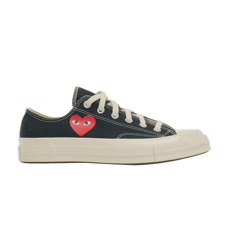 Buy Comme des Garcons PLAY x Chuck 70 Low Small Red Heart Black AZ K128 001 1 GOAT SA
