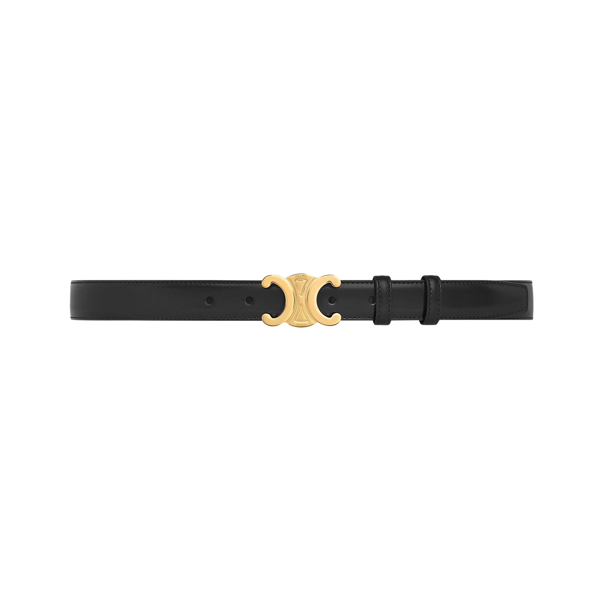 Pre-owned Celine Medium Triomphe Belt 'black/silver' | Women's Size 85