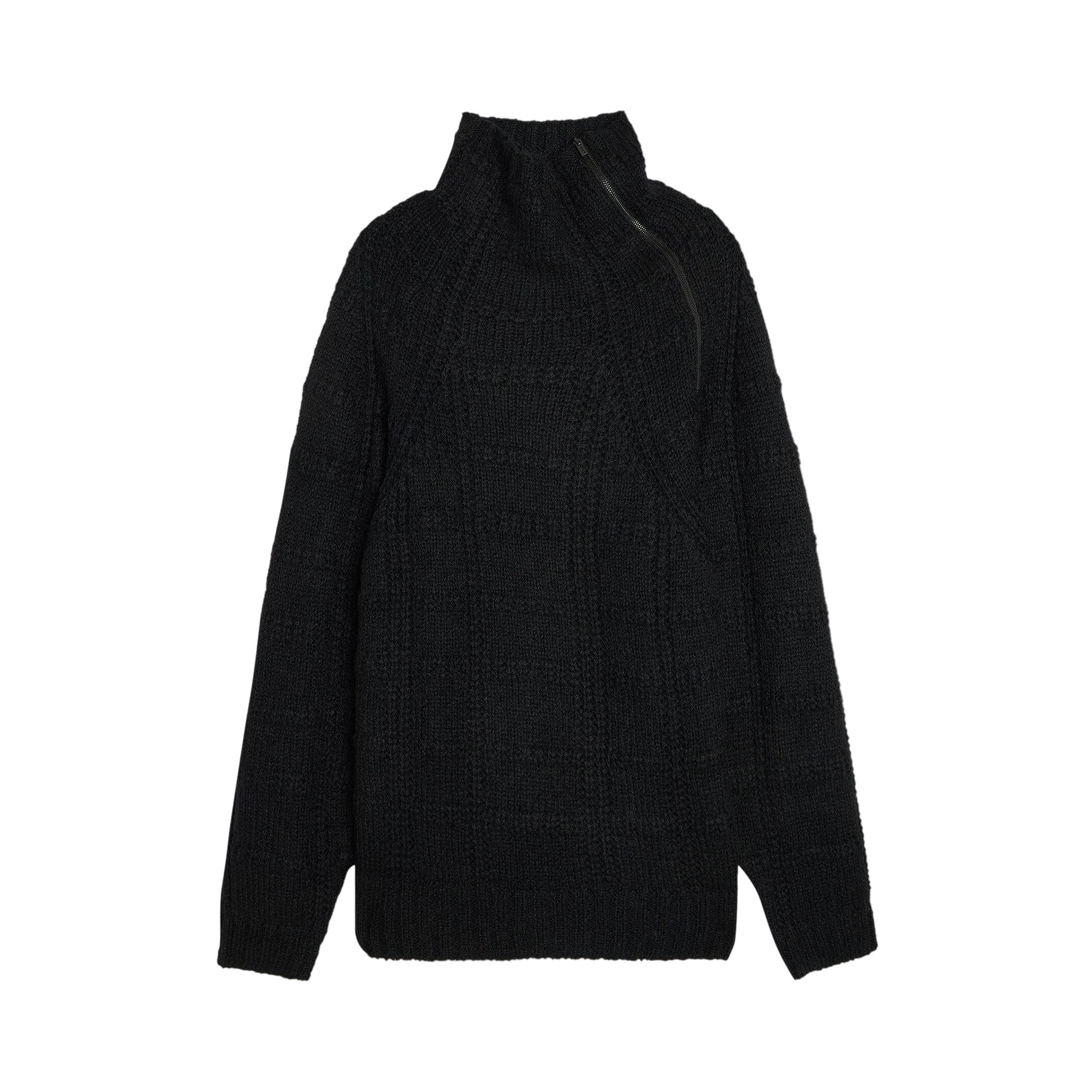 Pre-owned Yohji Yamamoto Pour Homme Stripe Zipper Raglan 'black' | Men's Size 3