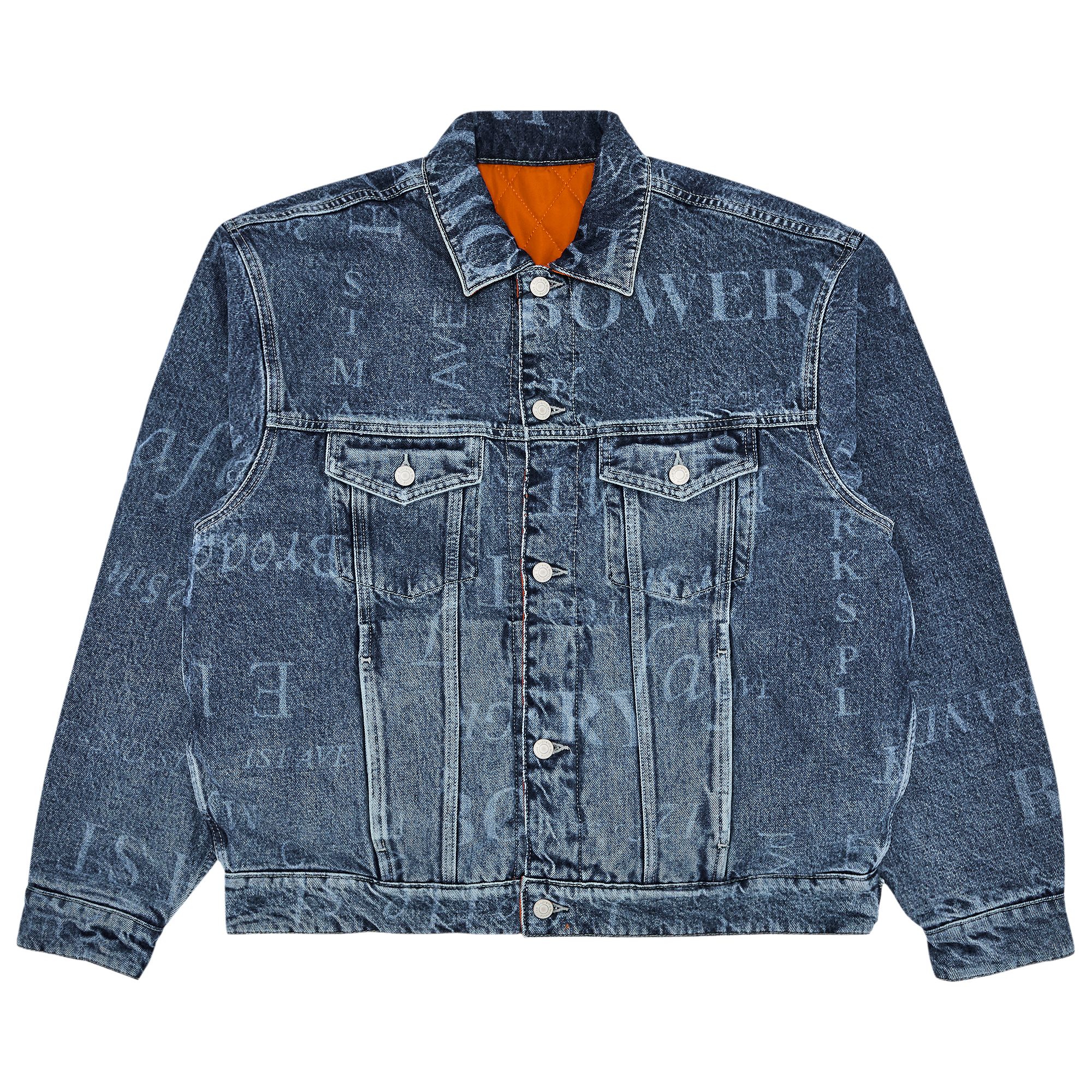 Pre-owned Supreme X Martine Rose Reversible Trucker Jacket 'washed Blue'