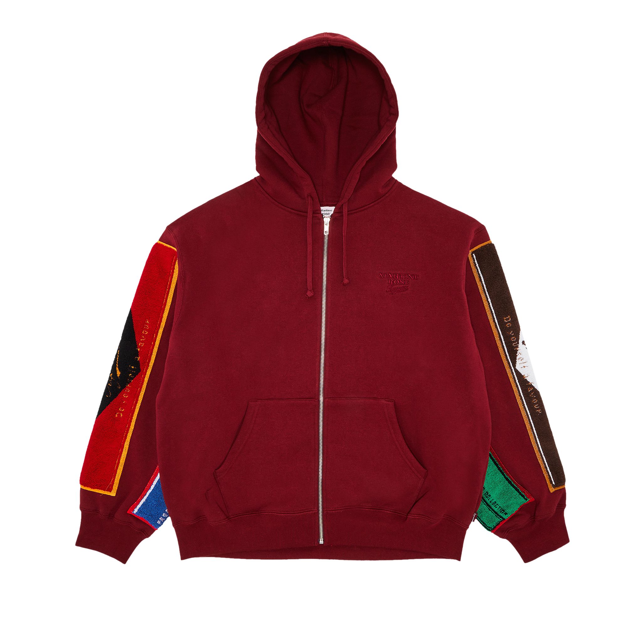 Supreme x Martine Rose Towel Zip Up Hooded Sweatshirt 'Cardinal' | Red | Men's Size S
