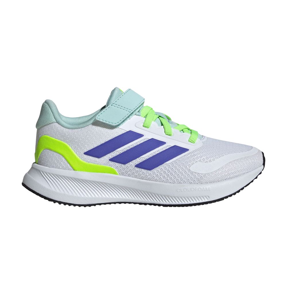 Pre-owned Adidas Originals Adidas Runfalcon 5 C 'white Blue Lucid Lemon' | Kid's Size 10.5