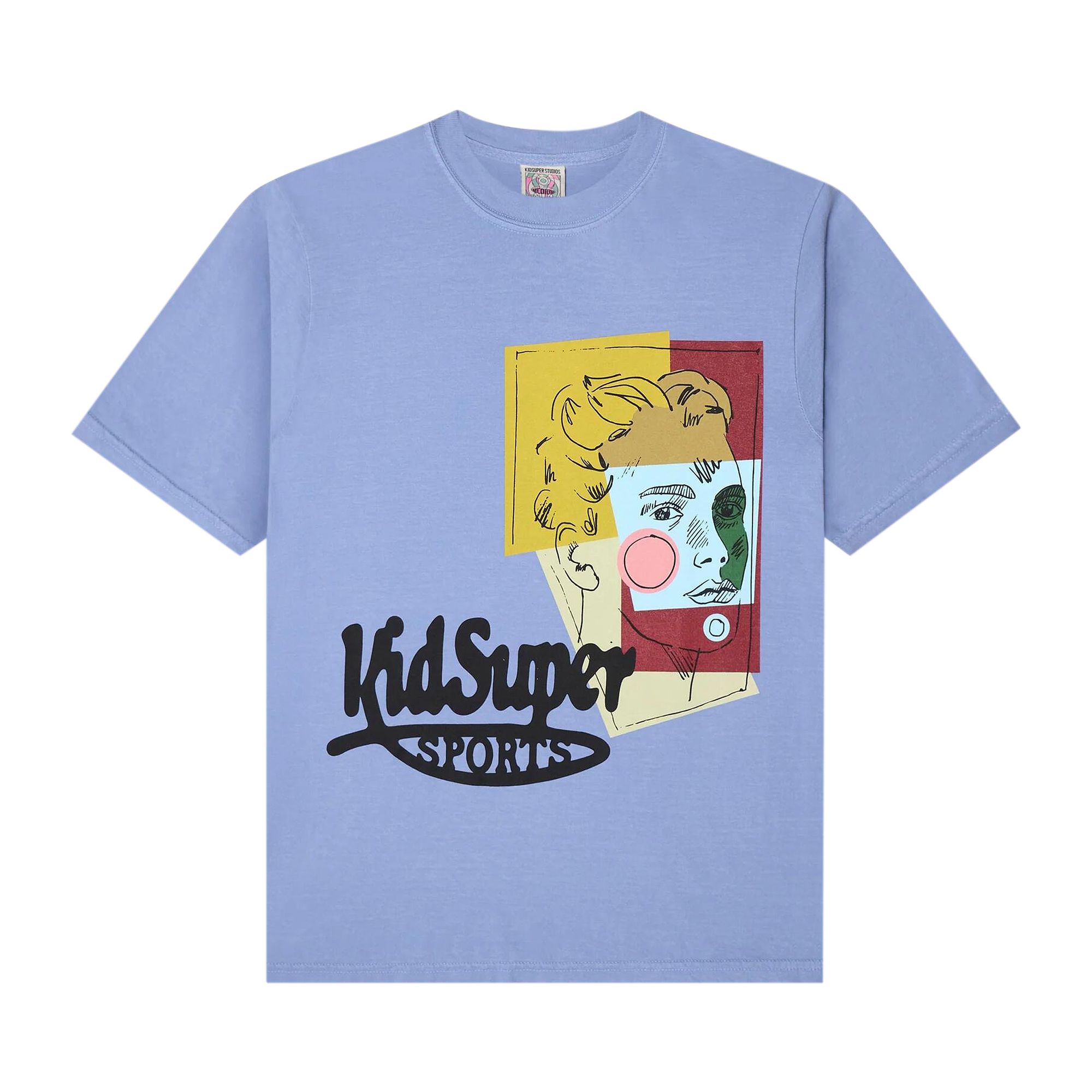 KidSuper Sketched Face Tee 'Blue' | Men's Size M