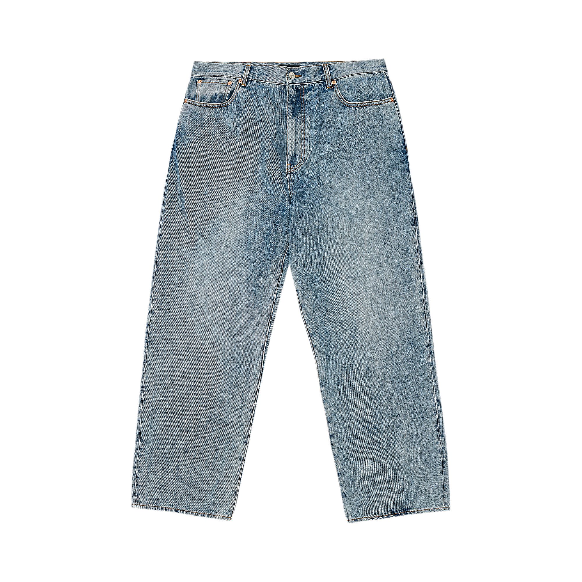 Pre-owned Palace El Script P90 Baggy Jean 'stone Wash' In Blue