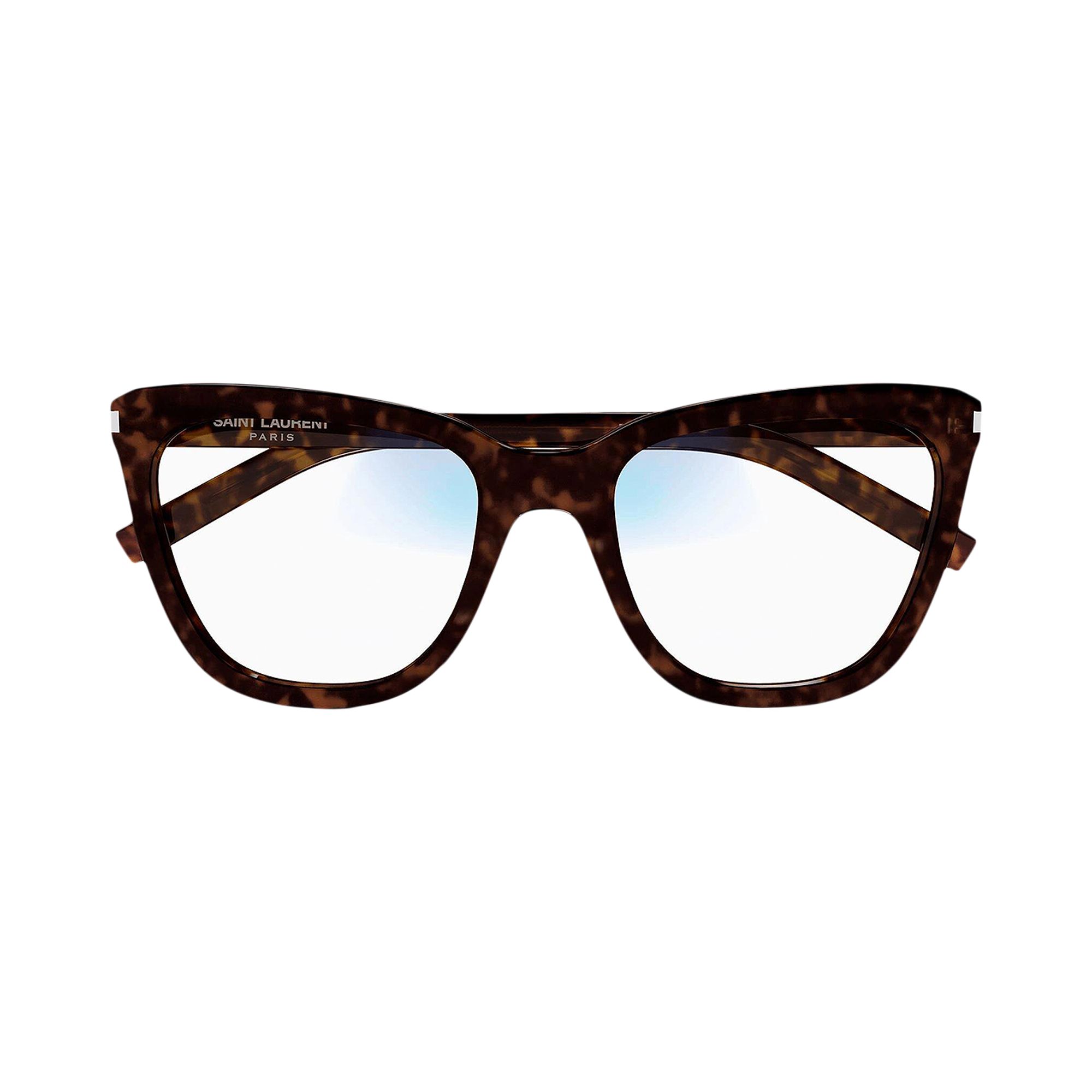 Saint Laurent Square Sunglasses 'Havana/Transparent' | Brown | Women's Size Onesize