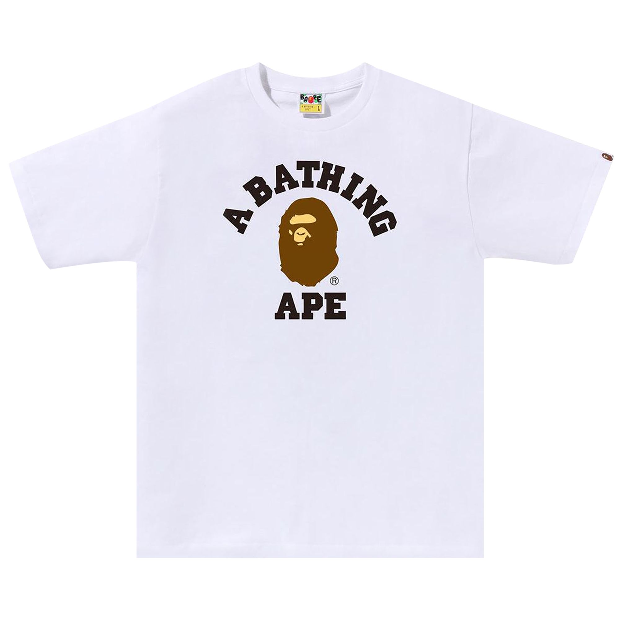 BAPE College Tee 'White' | Men's Size L