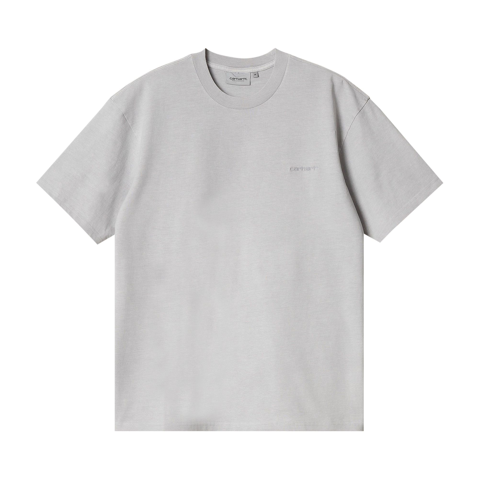 Carhartt WIP Duster Script T-Shirt 'Basalt (Garment Dyed)' | Grey | Men's Size S
