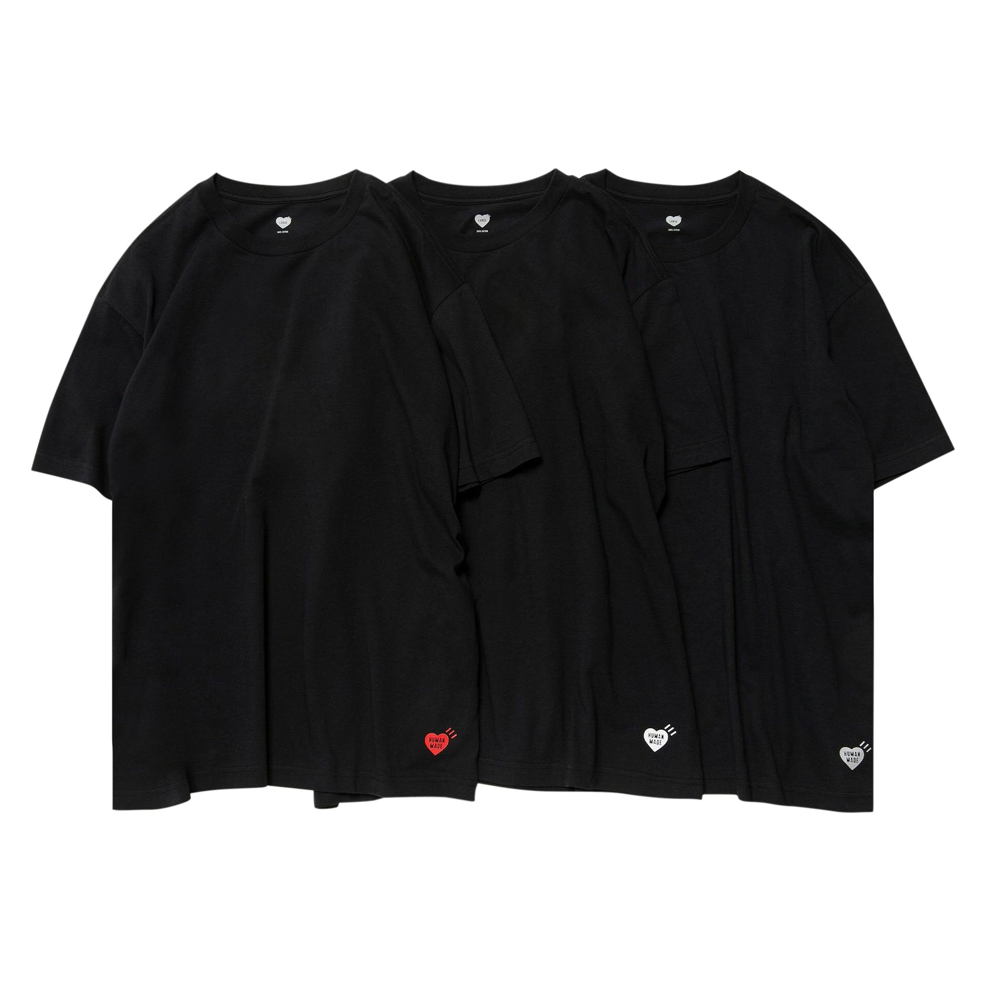 Pre-owned Human Made T-shirt (3 Pack) 'black' | Men's Size Xl
