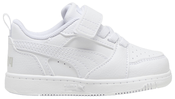 Puma Rebound V6 Low Toddler White Cool Light Grey