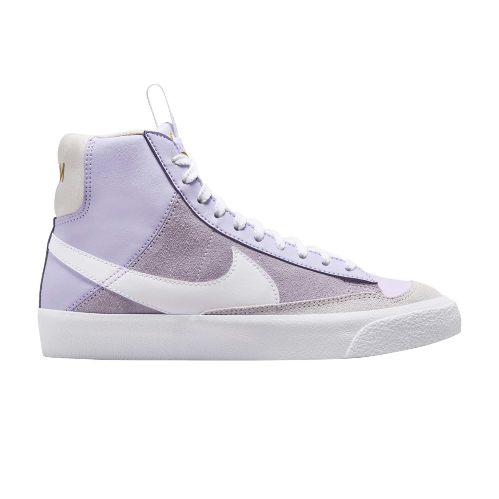 Pre-owned Nike Blazer Mid '77 Se Gs 'just Do It - Mismatched' | Purple | Kid's Size 7