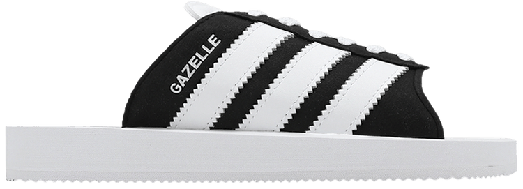 Wmns Gazelle Beach Slides Black White