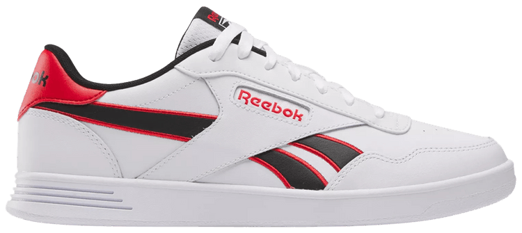 Reebok Court Advance White Black Vector Red