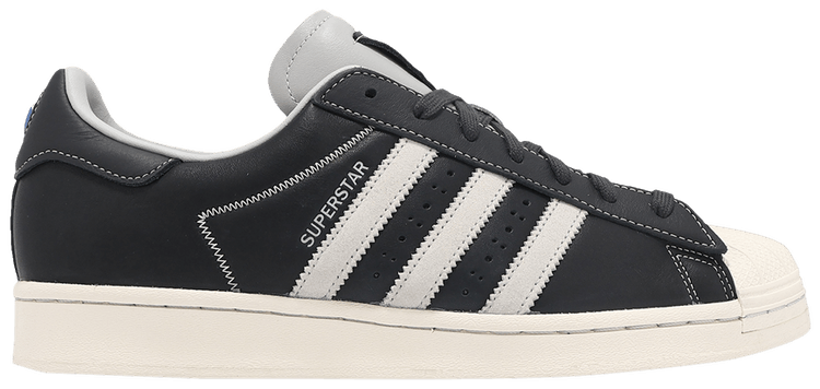 Adidas Superstar Carbon Grey Contrast Stitch