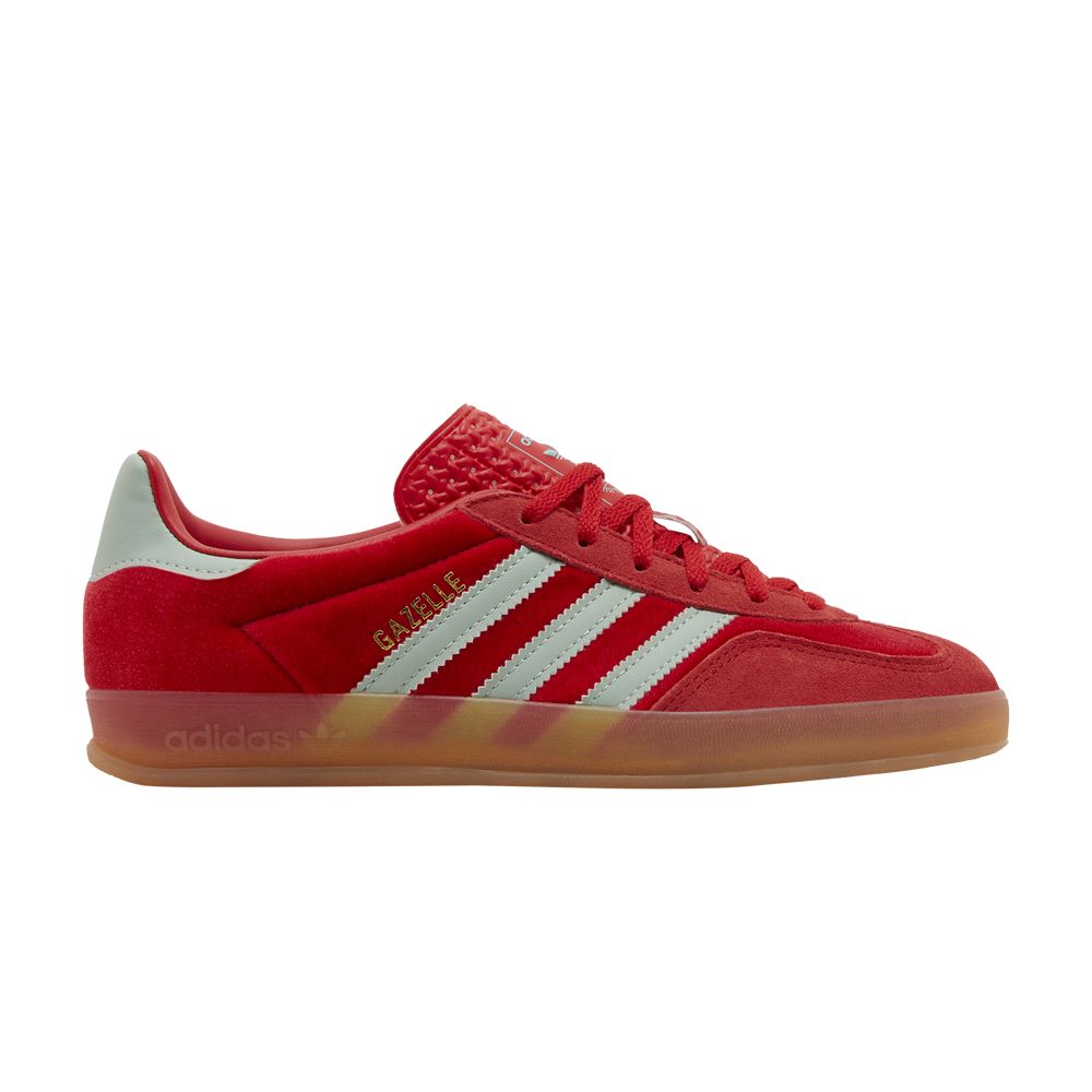 Pre-owned Adidas Originals Wmns Gazelle Indoor 'better Scarlet Green Velvet' In Red