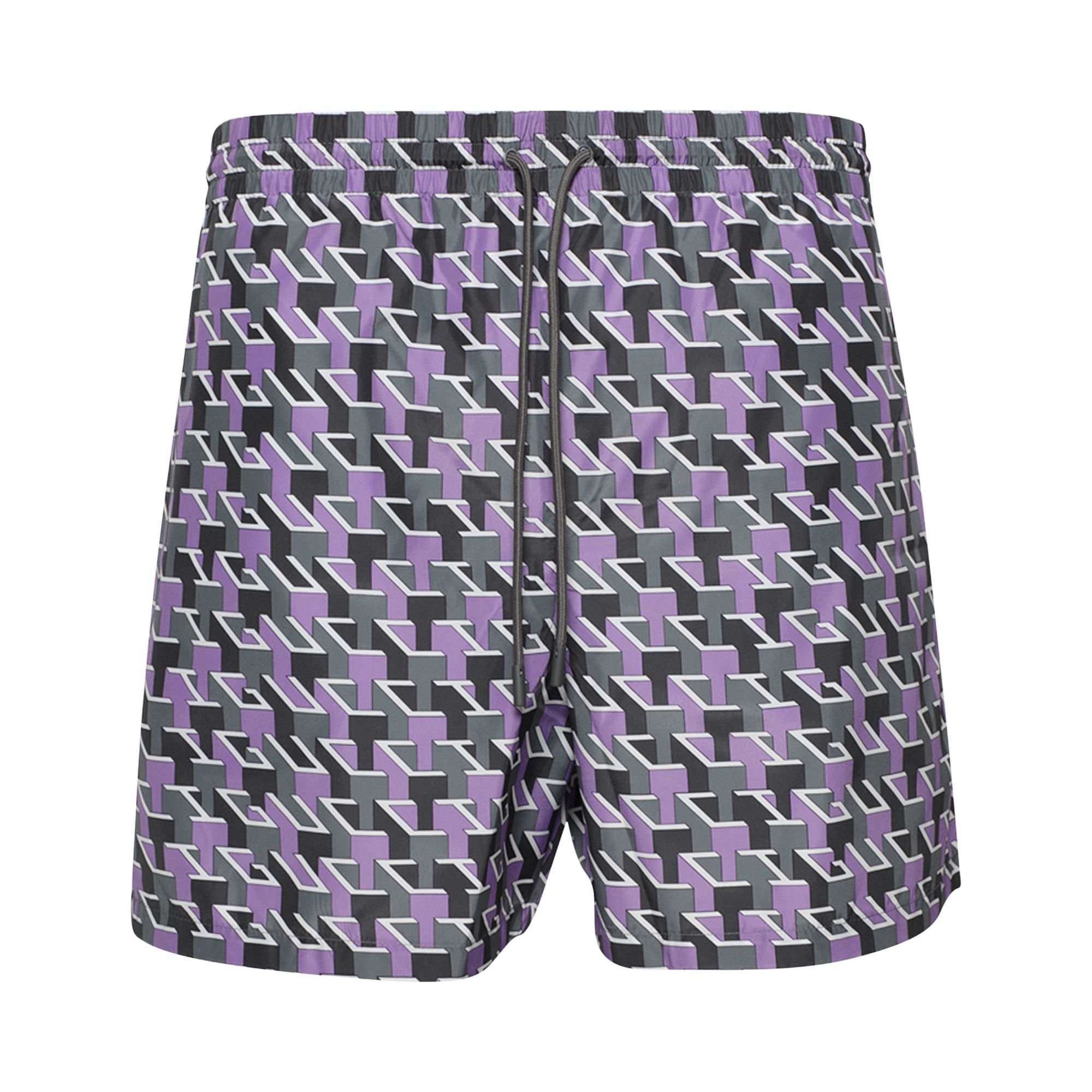 Gucci Printed Nylon Swim Shorts 'Stone/Lilac' | Purple | Men's Size 52