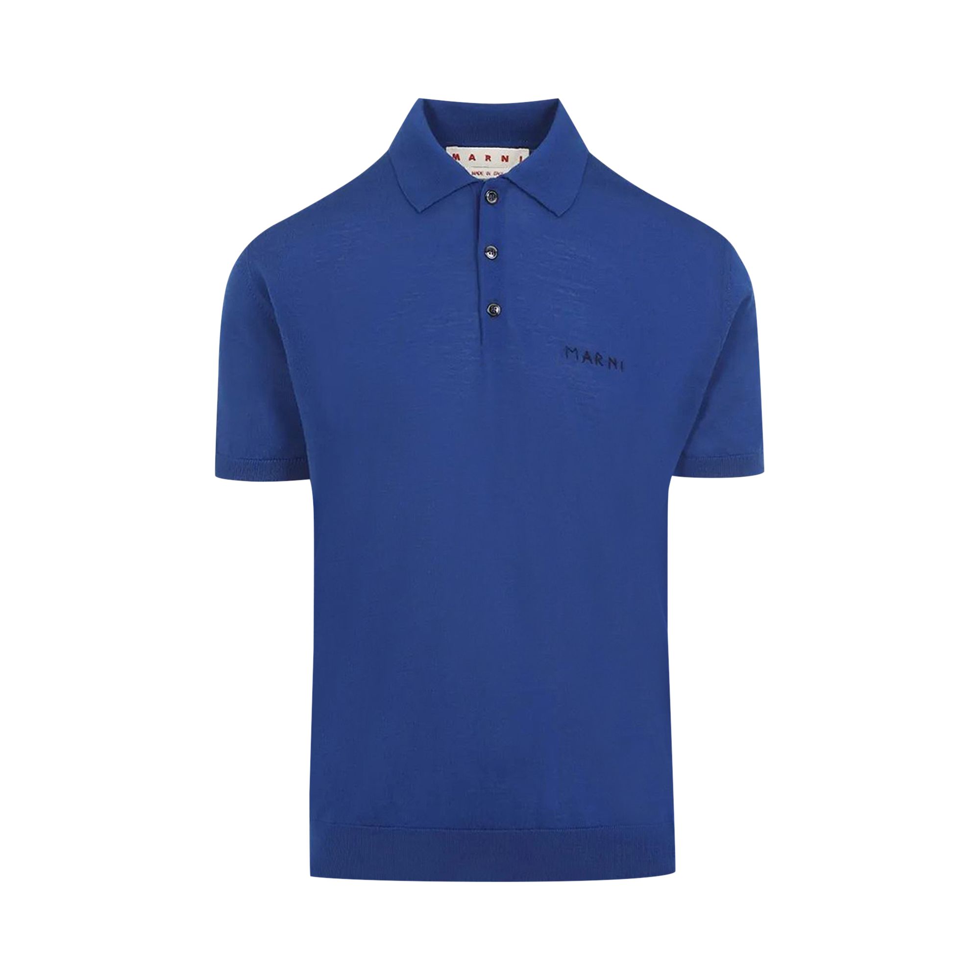 Pre-owned Marni Short-sleeve Polo Shirt 'blue' | Men's Size 56
