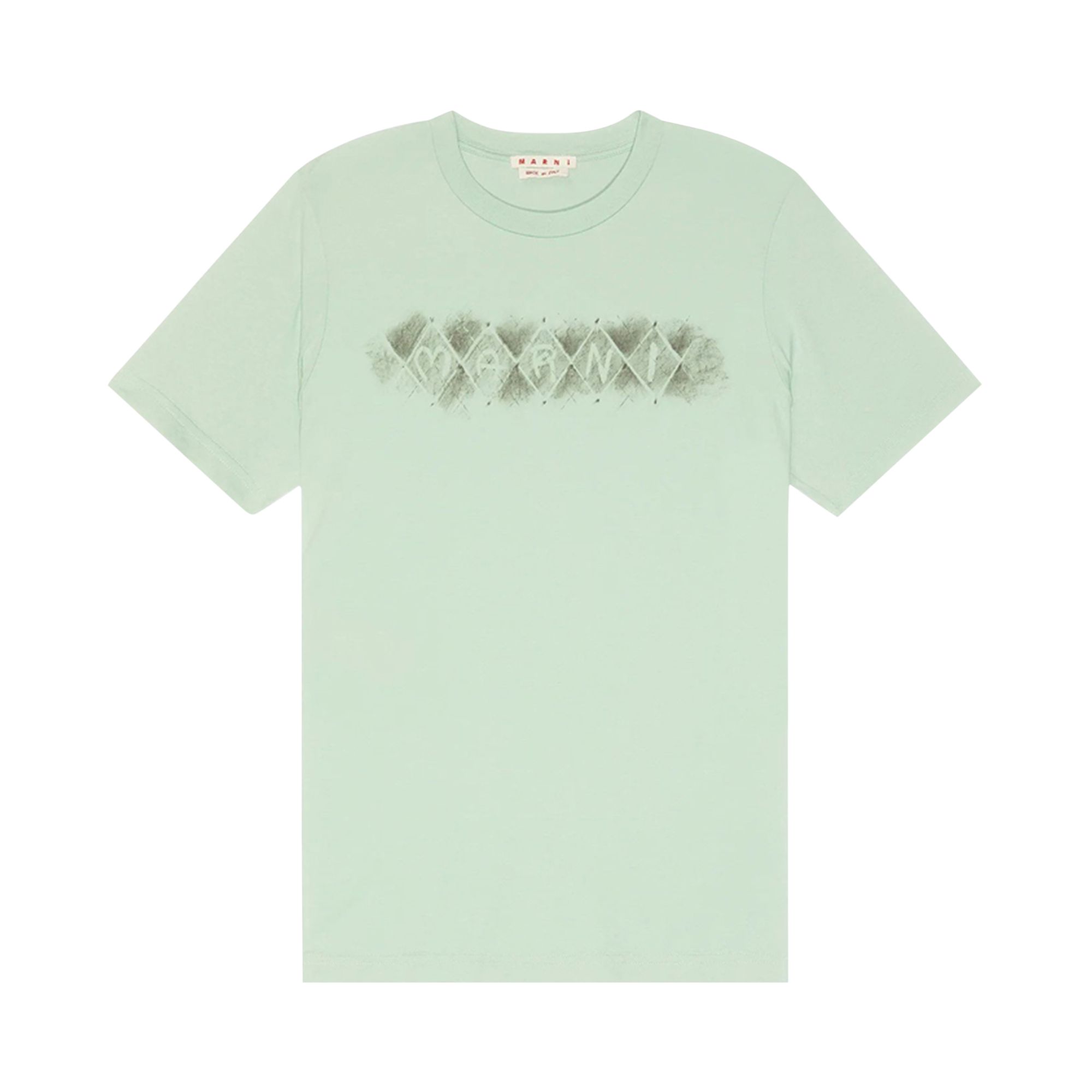 Pre-owned Marni Logo Diamond Print T-shirt 'green' | Men's Size 54