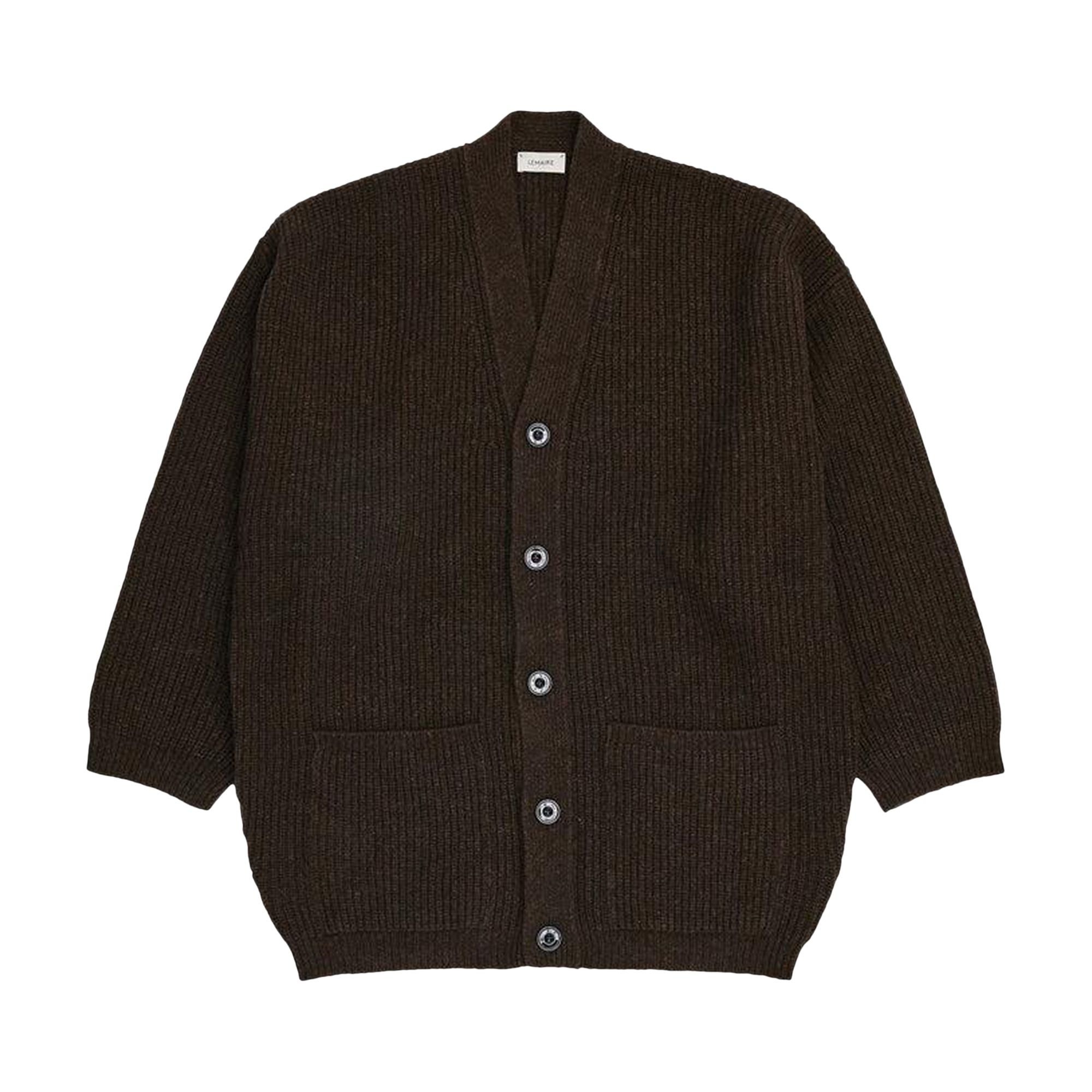 Pre-owned Lemaire Felted Cardi Coat 'dark Acajou Melange' | Brown | Women's Size L