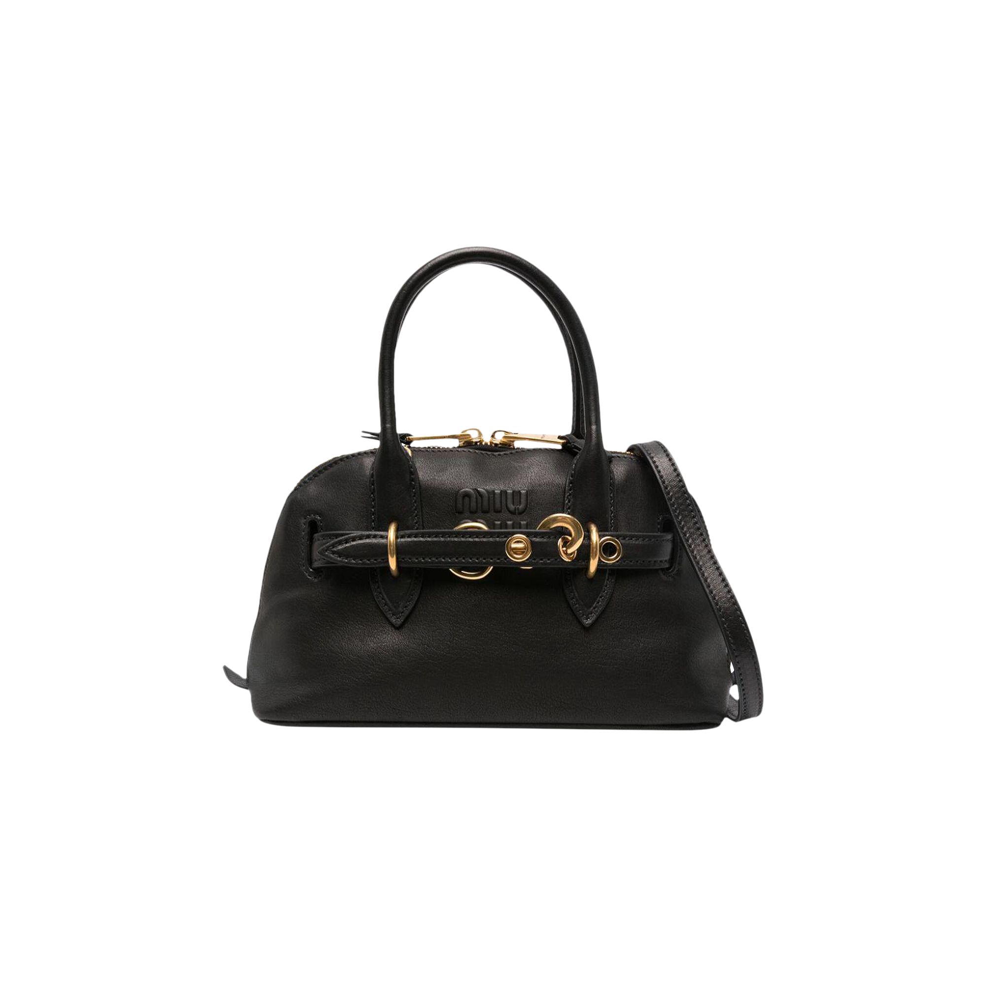 Miu Miu Aventure Nappa Leather Top Handle Bag 'Black' | Women's Size Onesize