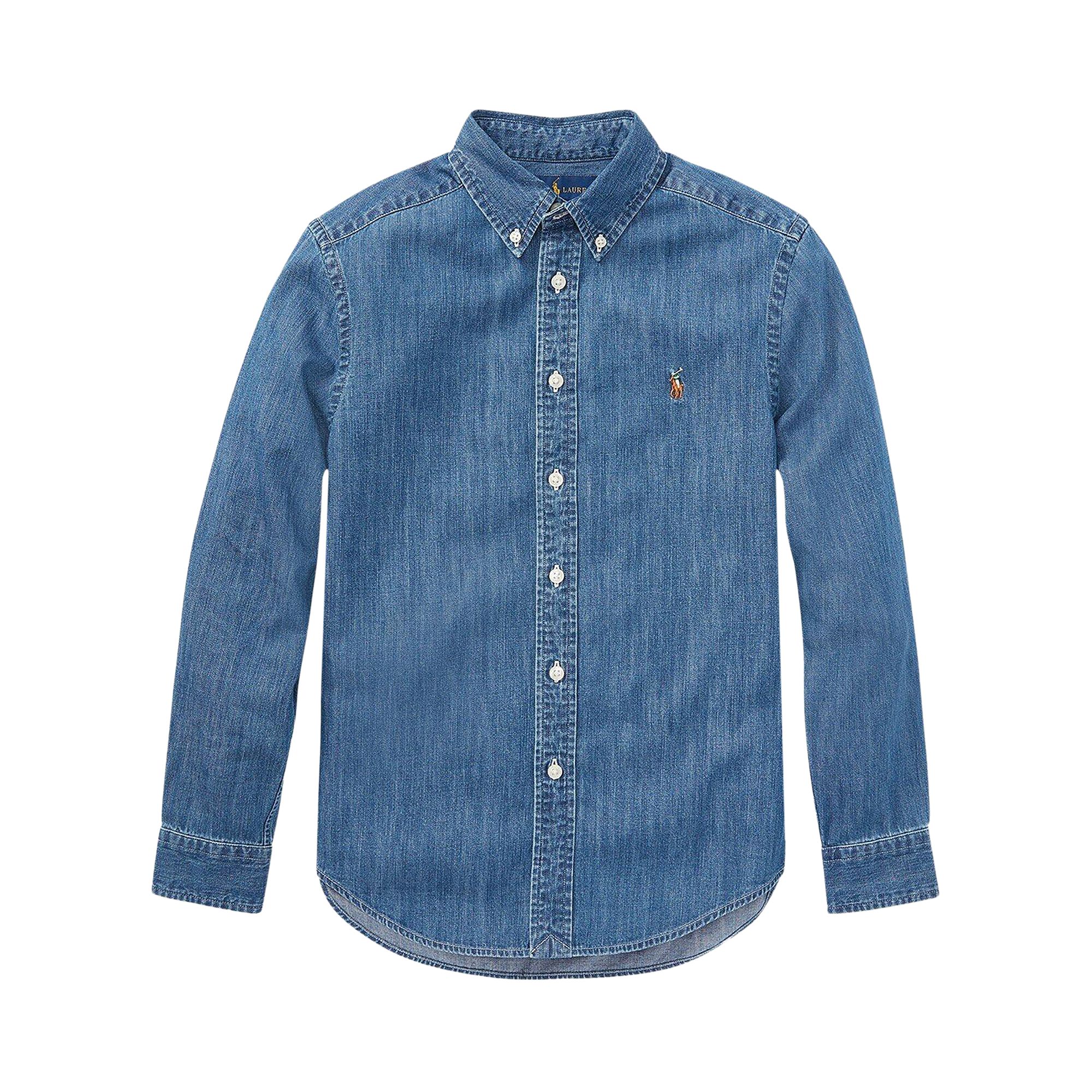 Pre-owned Polo Ralph Lauren Classic Fit Long-sleeve Sport Shirt 'chambray'