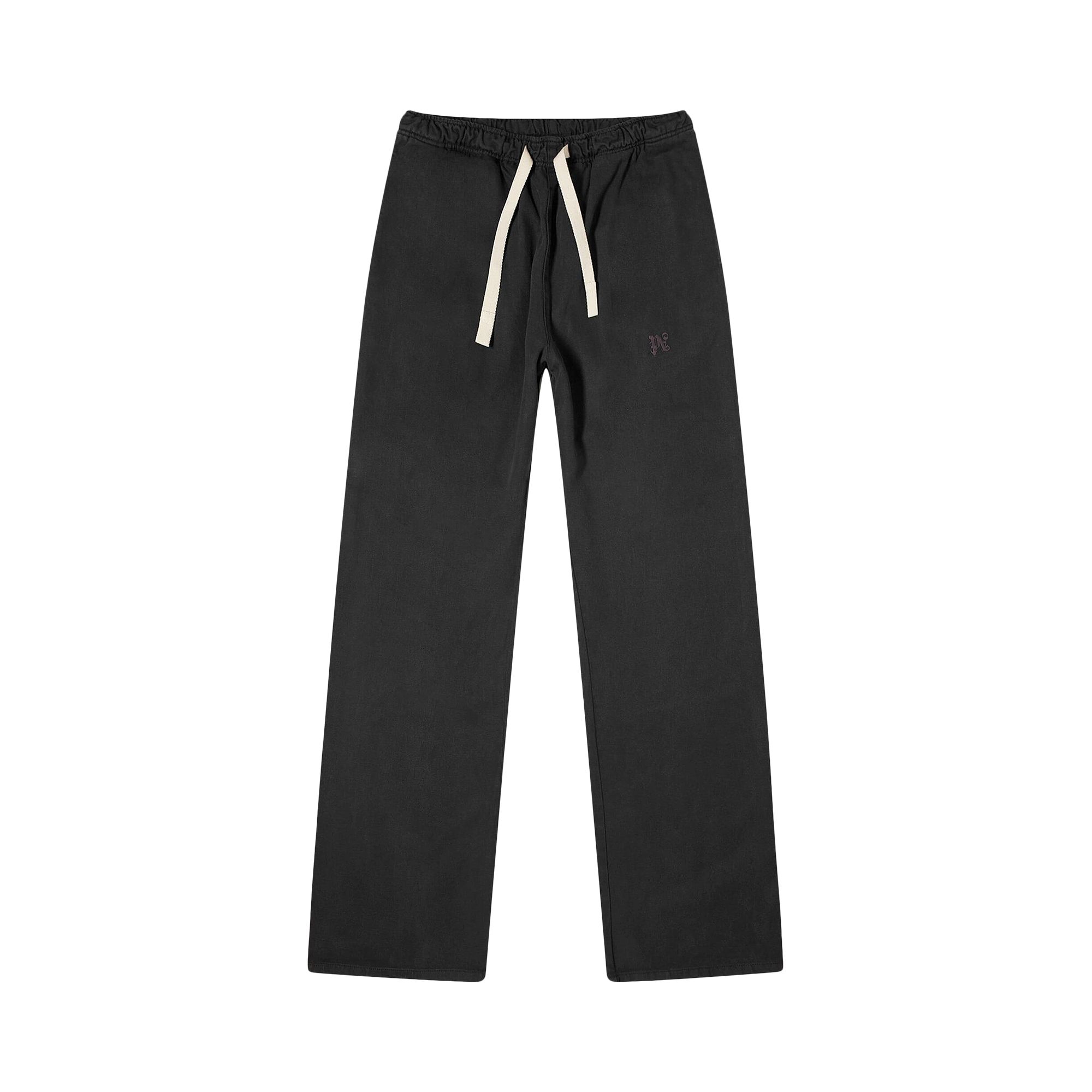 Pre-owned Palm Angels Monogram Travel Pants 'black/off White' | Men's Size 48