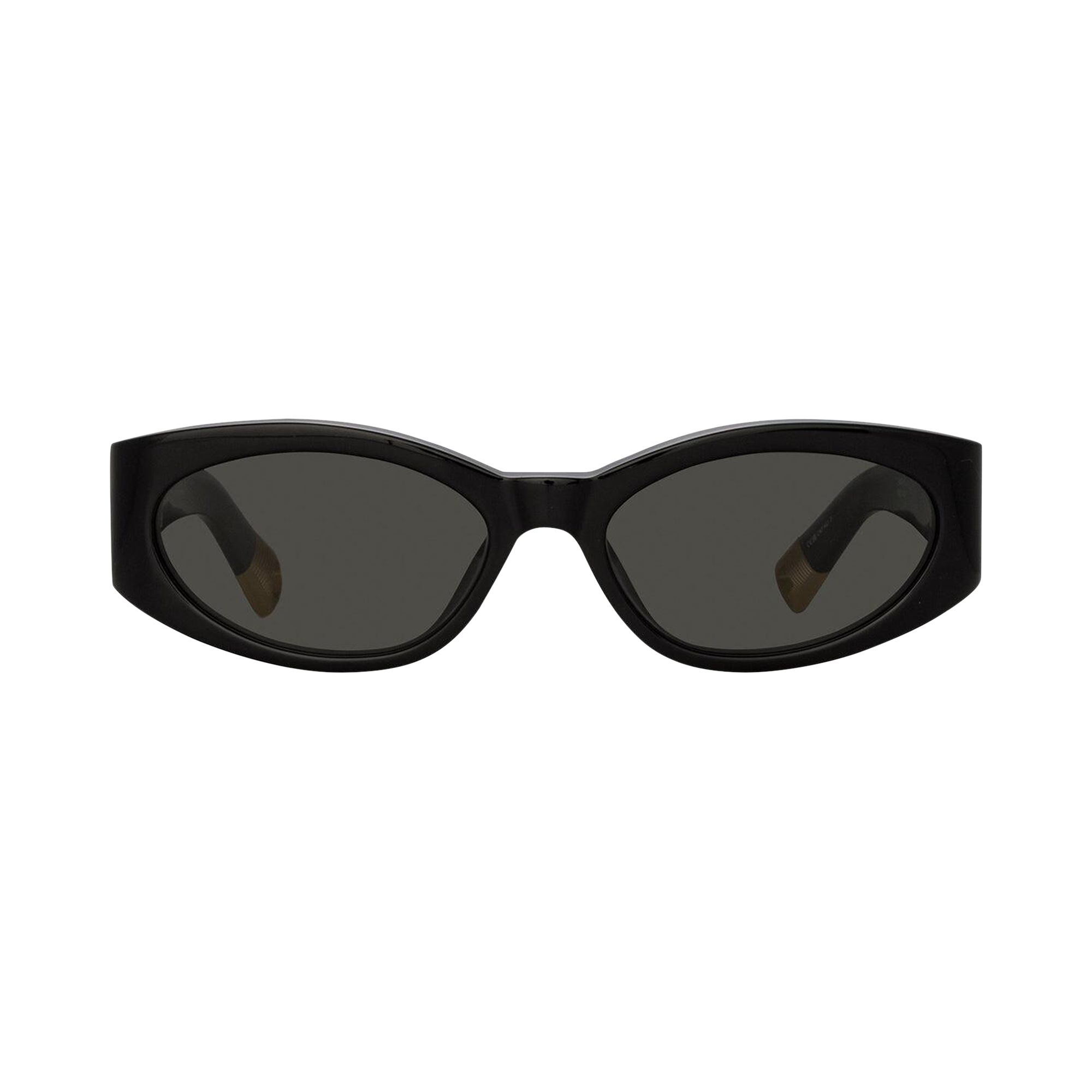 Jacquemus Oval Sunglasses 'Ovalo Black/Yellow Gold/Grey' | Men's Size Onesize