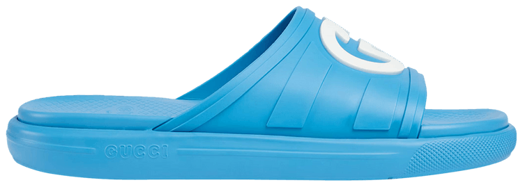 【新品未使用】GUCCI ダブル Gロゴ　青 サンダル 780296 New Gucci double G thong sandals Leather Sweet Blue Color size 35