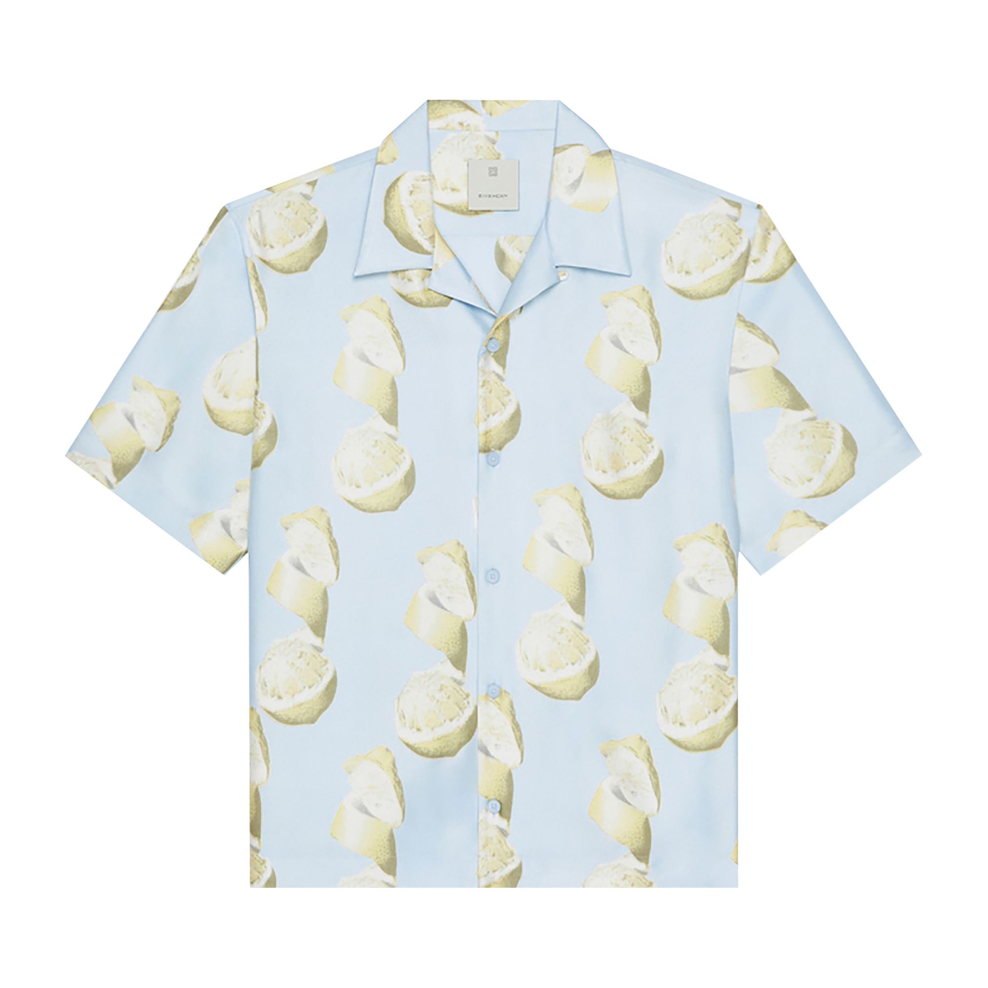 Givenchy Lemon Printed Short-Sleeve Shirt 'Blue/Yellow' | Men's Size 45