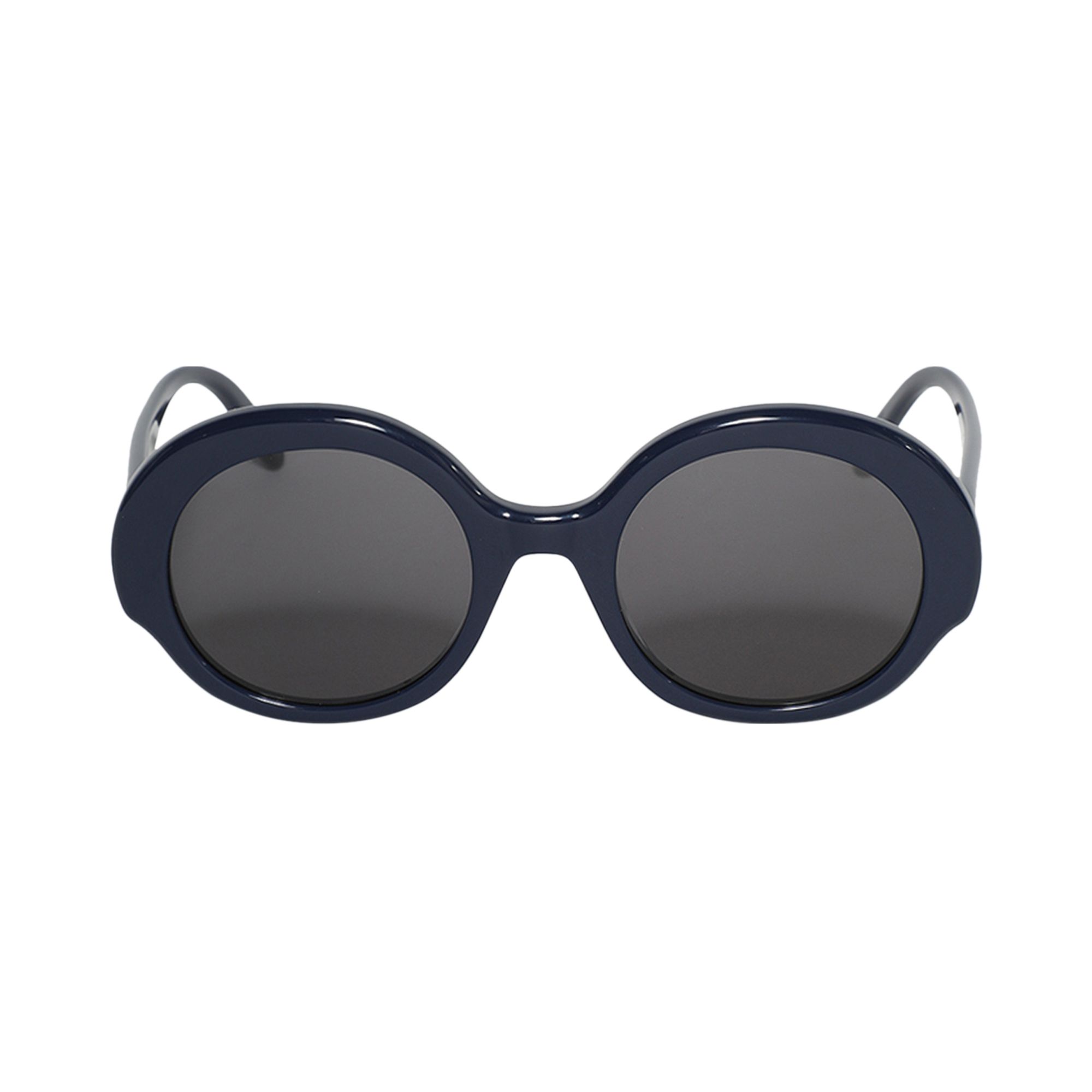 Pre-owned Loewe Round Slim Sunglasses 'shiny Blue/smoke' | Women's Size Onesize