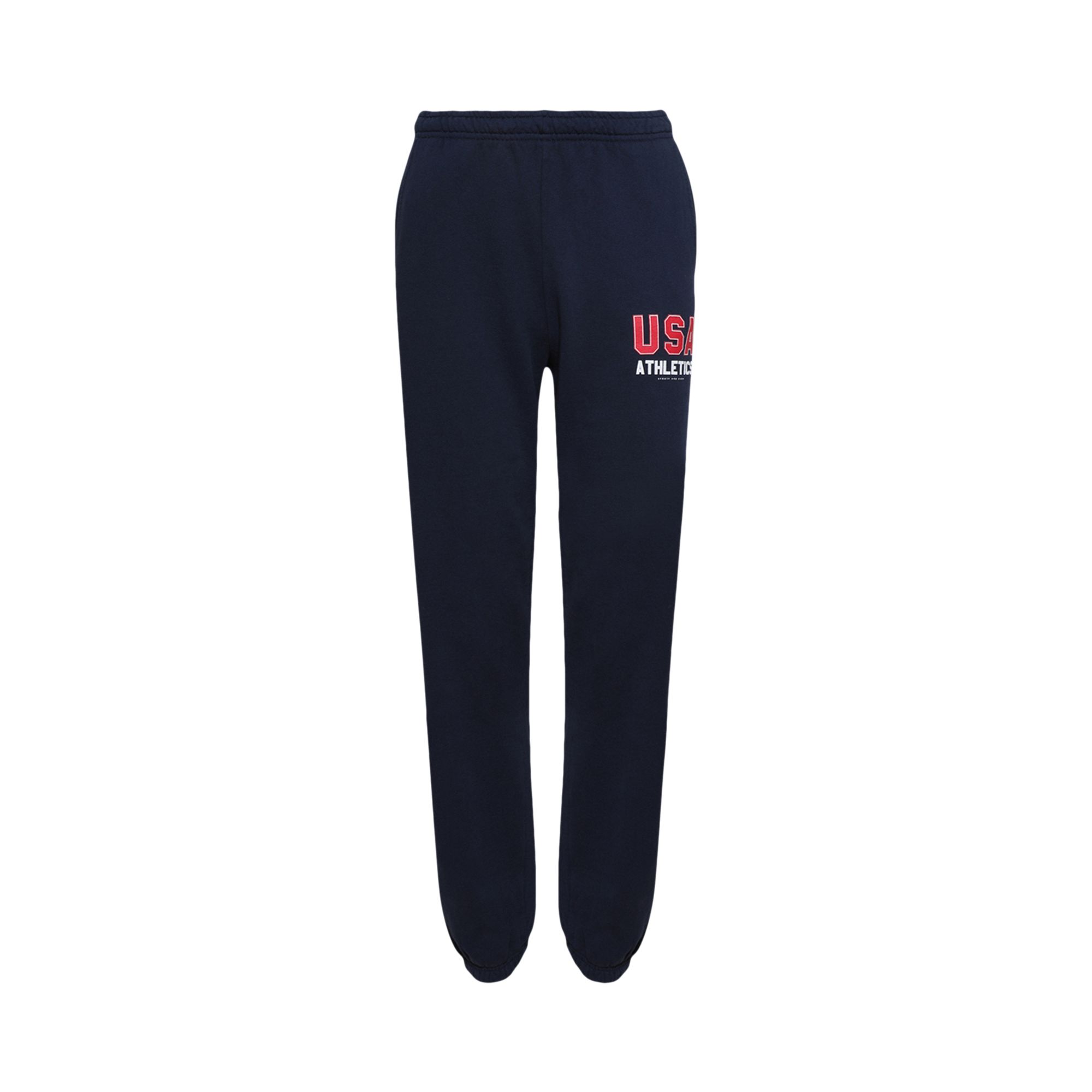 Pre-owned Sporty And Rich Sporty & Rich Usa Athletics Sweatpant 'navy/sports Red/white'