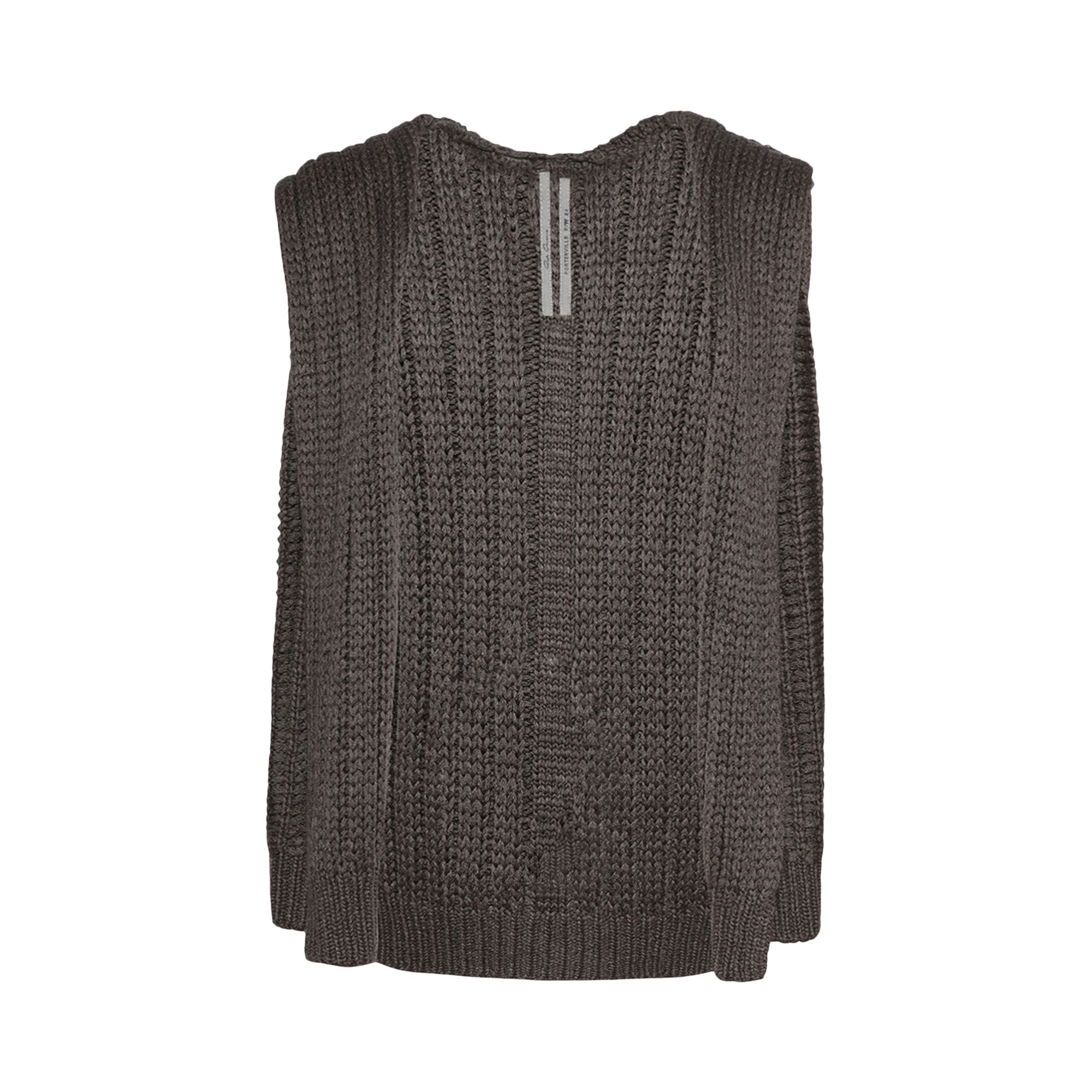 Pre-owned Rick Owens Sleeveless Liner Cardigan 'dust' | Grey | Men's Size L