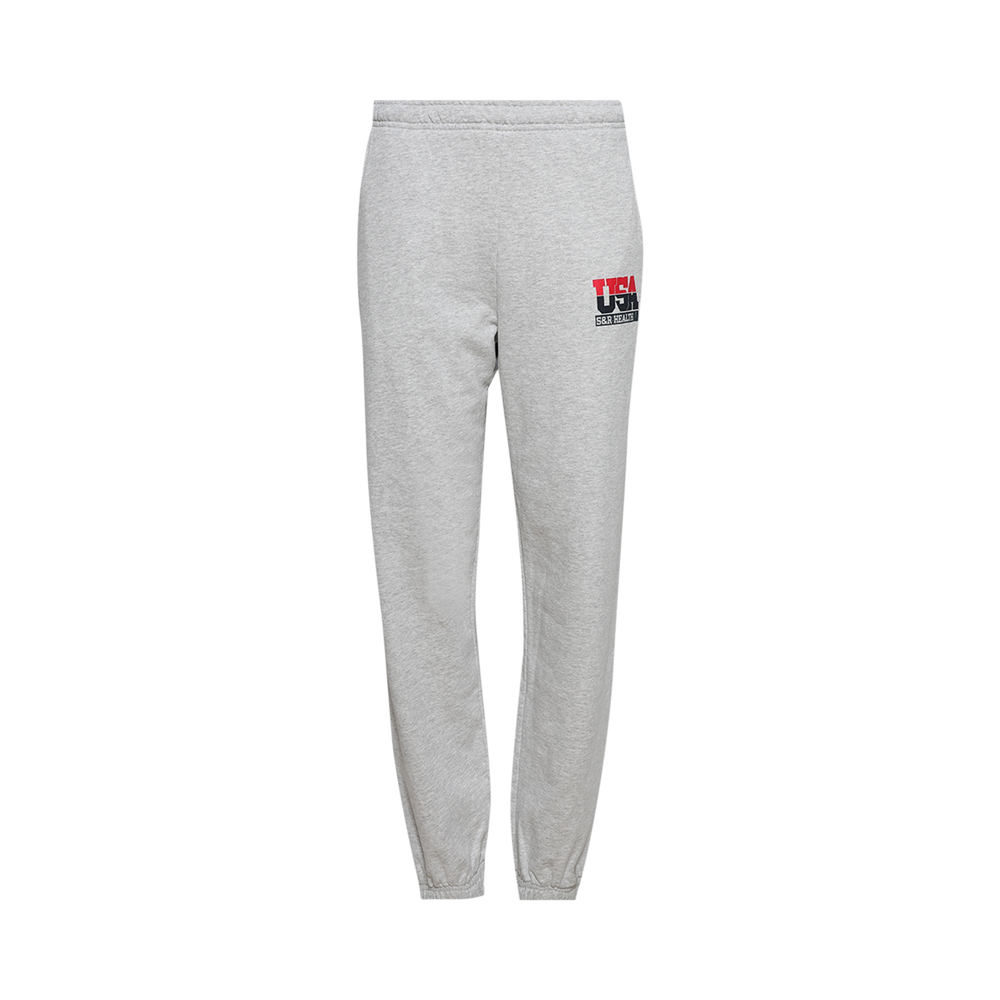 Sporty & Rich Team USA Sweatpant 'Heather Grey/Sports Red/Navy' | Women's Size S