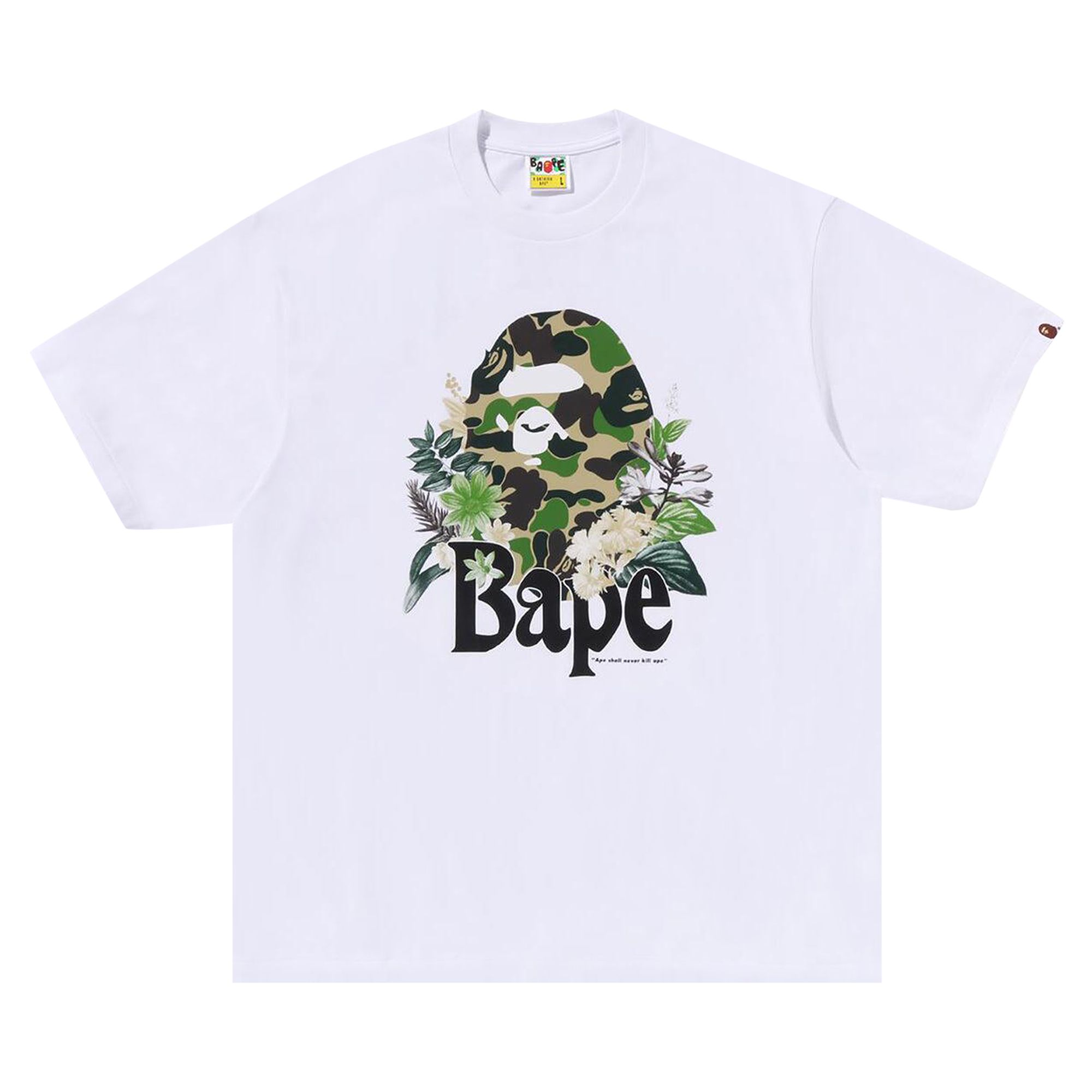 BAPE BAPE FLORAL BIG APE HEAD RELAXED FIT TEE 'WHITE'