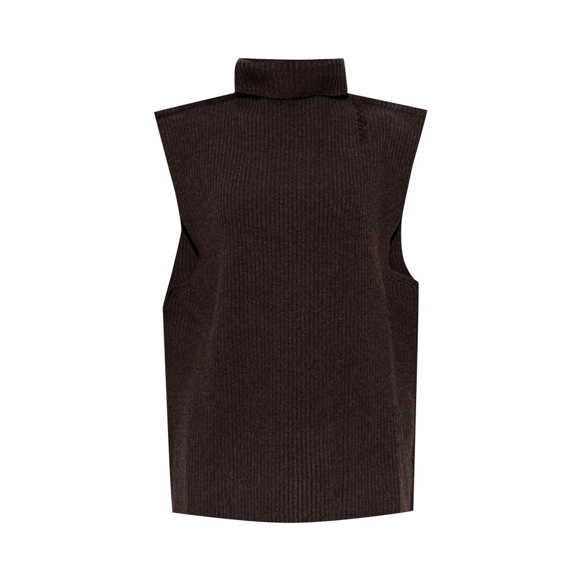 Pre-owned Marni Ribbed Felted Wool Turtleneck 'chestnut' | Brown | Women's Size 44
