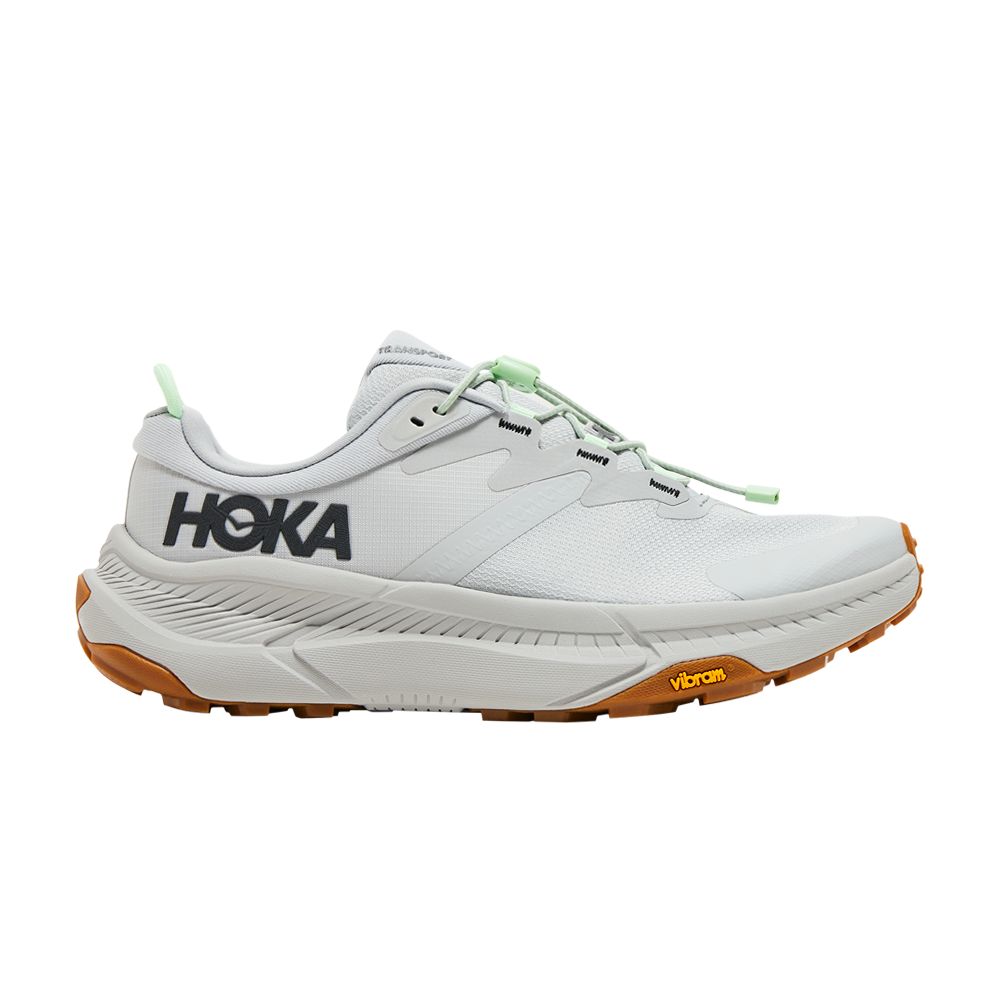 Click to view more detailed imagery on our partner's website Pre-owned Hoka Transport 'harbor Mist Lime Glow' In Grey