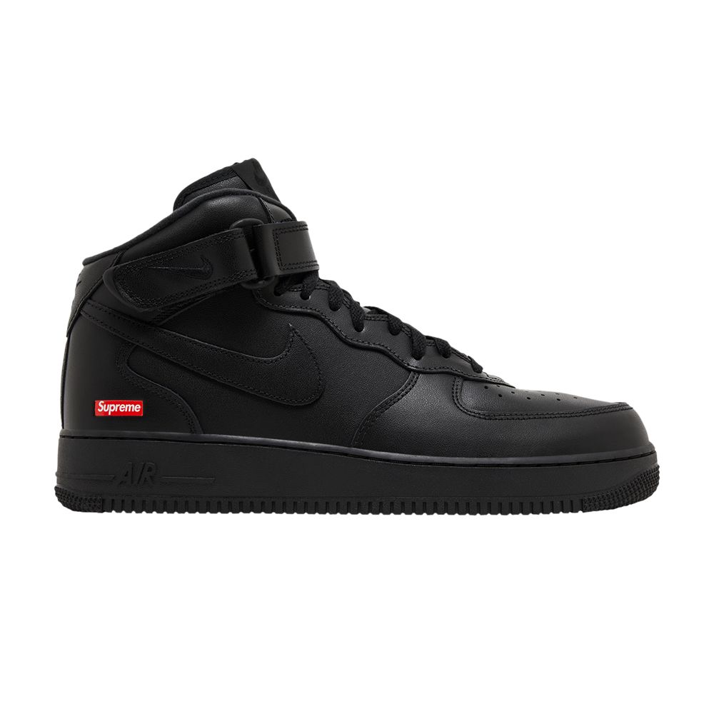 Nike Supreme x Air Force 1 Mid 'Box Logo - Triple Black' | Men's Size 10