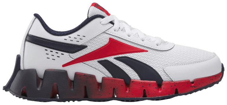 Reebok Zig Dynamica 2 Big Kid Moon Red Navy