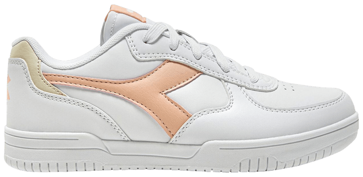 Diadora Raptor Low Big Kid White Peach Parfait